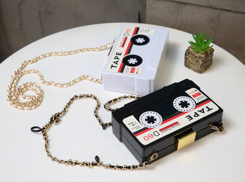 Retro Cassette Tape Wallet - Black