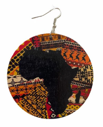Africa earrings | Africa shaped | African | Natural hair | Afrocentric | jewelry