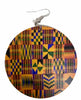 kente print earrings natural hair jewelry afrocentric accessories pro black jewellery ear candy african american accessory fashion outfit idea cheap cute unique different urban gift idea clothing clothes fashion outfit Africa